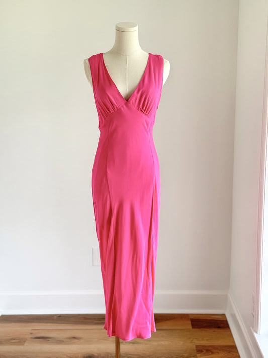 Hideaway Fuchsia Midi Dress