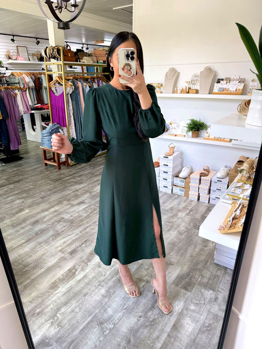 Molly Dress- Hunter Green