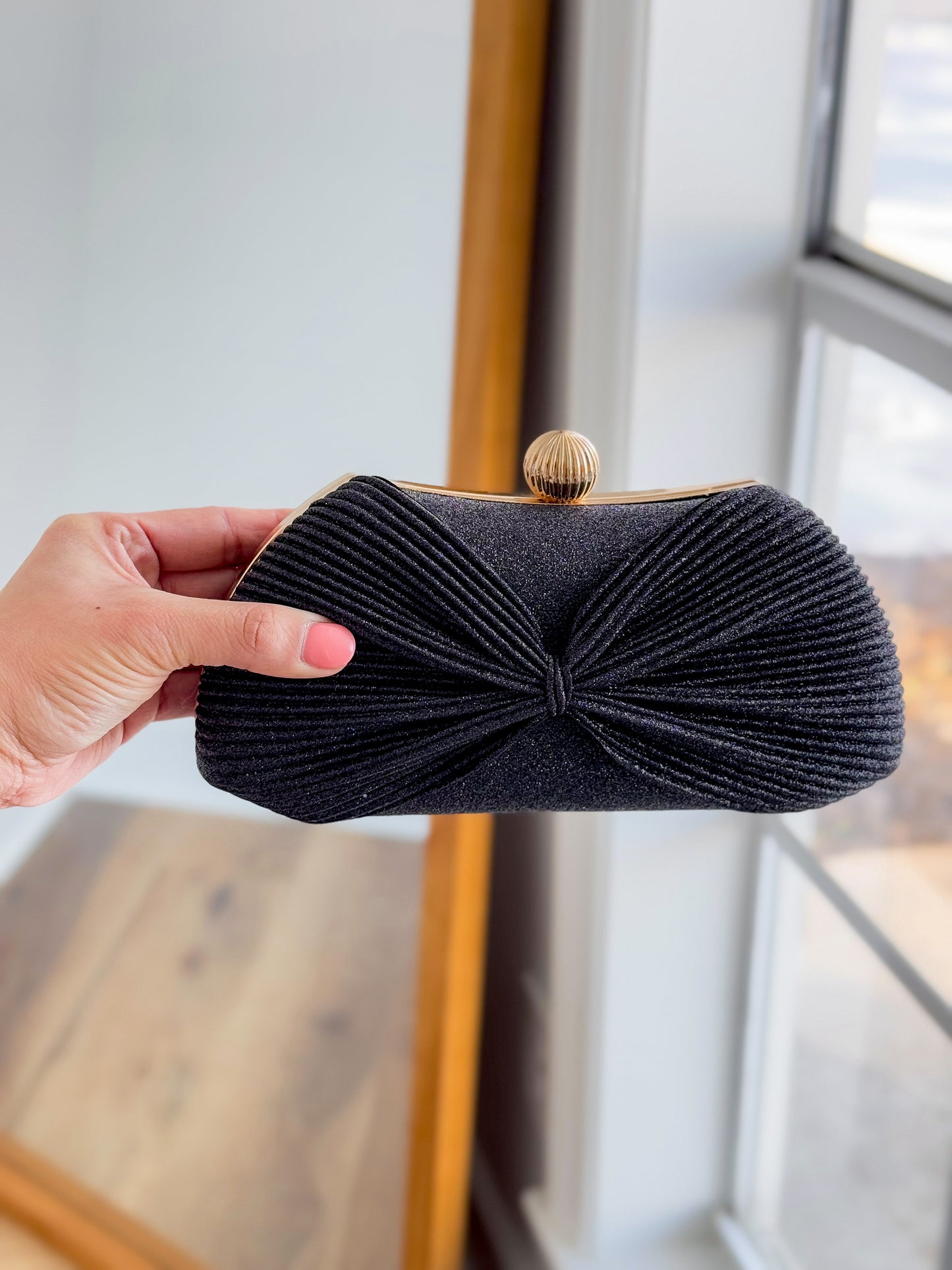 Glitzy Bow Evening Clutch