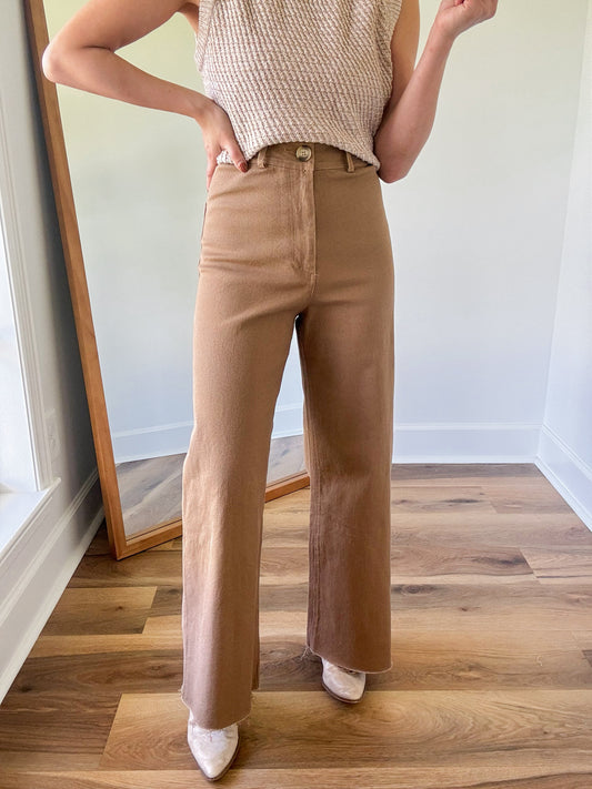 Camel Wide Leg Pants