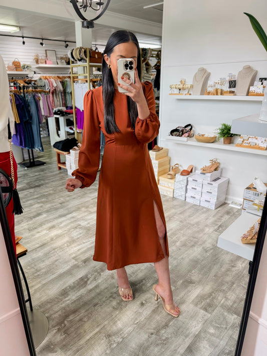 Molly Dress- Cognac