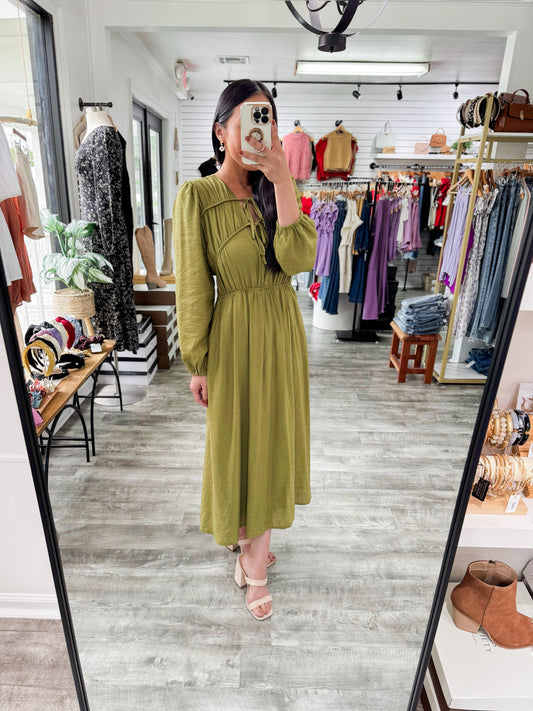 Double Tie Midi Dress