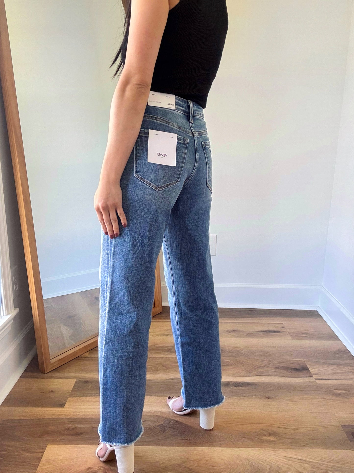 Kendall Slim Wide Cropped Denim