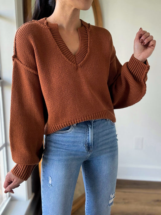 Nancy Cafe Cropped Sweater