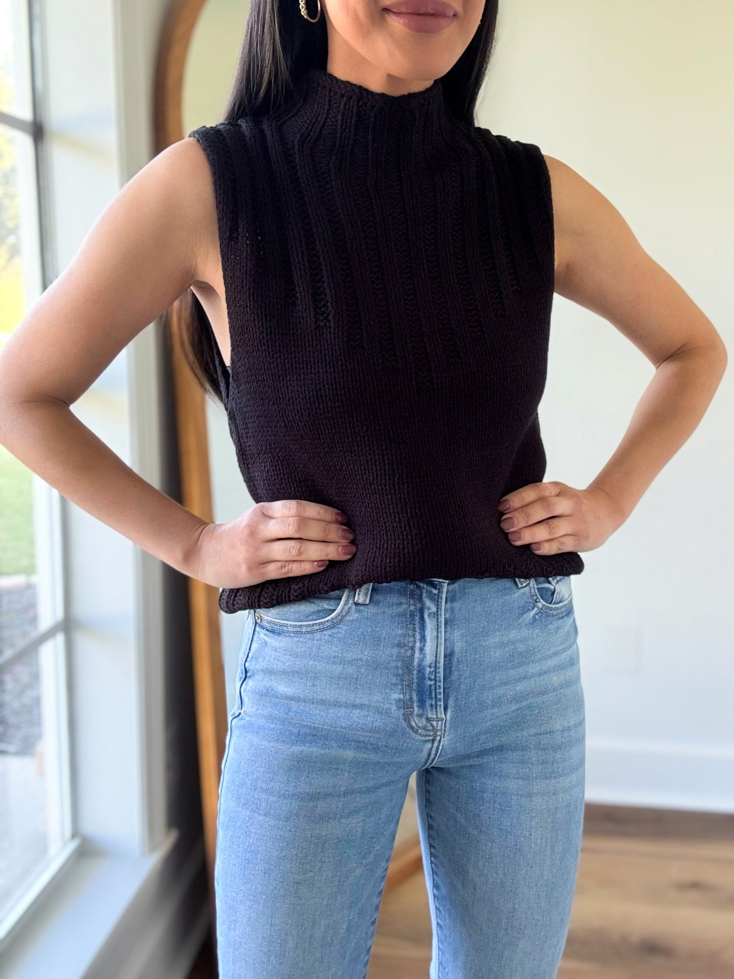 Mila Turtleneck Knit Vest