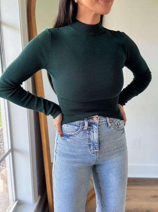 Deep Green Sweater Top