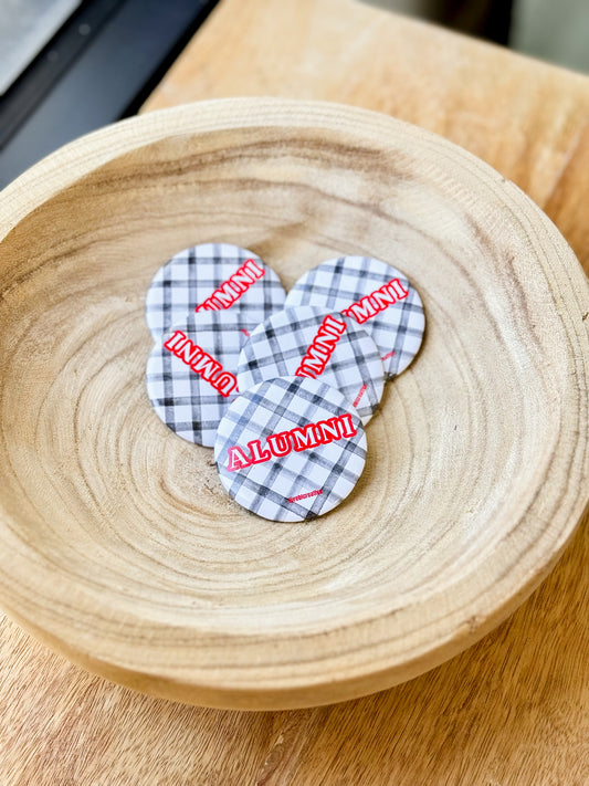 Alumni Gingham Button