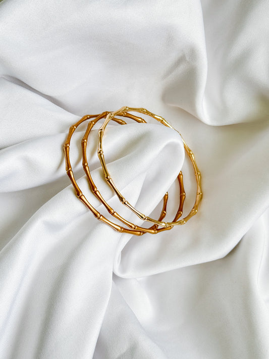 Bamboo Bangle Bracelet Set